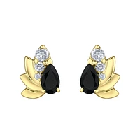 10K YELLOW GOLD EARRINGS.