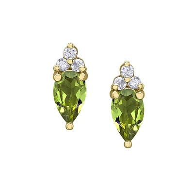 BOUCLES D'OREILLES OR JAUNE 10K