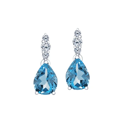 BOUCLES D'OREILLE OR BLANC 10K