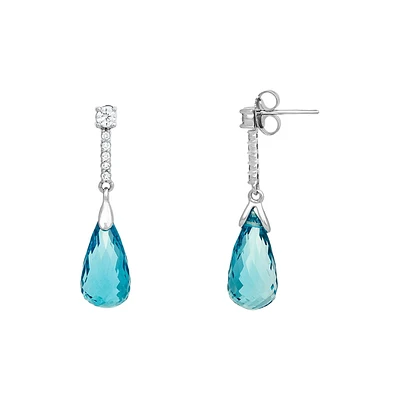 10K WHITE GOLD EARRINGS