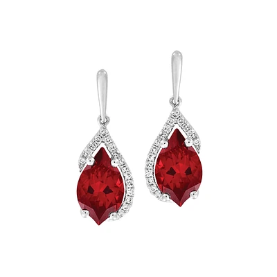 BOUCLES D'OREILLES EN OR BLANC 14K