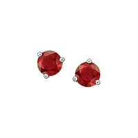 BOUCLES D'OREILLES OR BLANC 10K