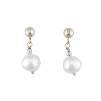 10K 2-TONE GOLD EARRINGS