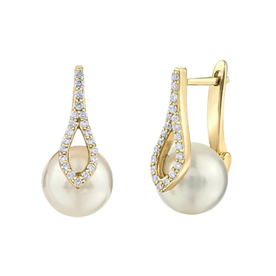 10K YELLOW GOLD EARRINGS.