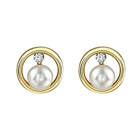 10K YELLOW GOLD EARRINGS.