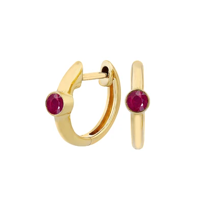 10K YELLOW GOLD EARRINGS.