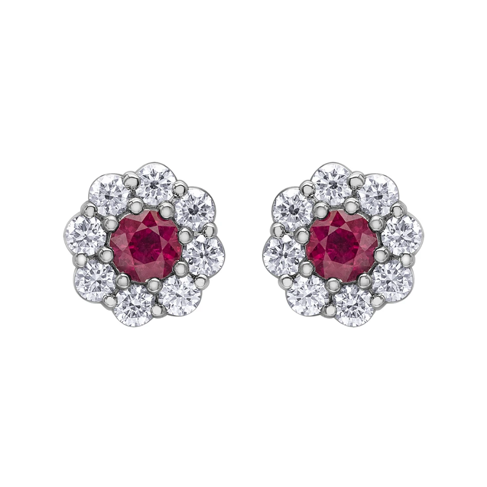 BOUCLES D'OREILLES OR BLANC 18K