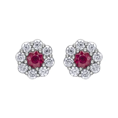 BOUCLES D'OREILLES OR BLANC 18K
