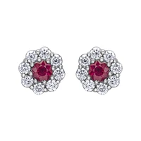 BOUCLES D'OREILLES OR BLANC 18K