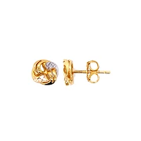 10K 3 TONE GOLD EARRINGS