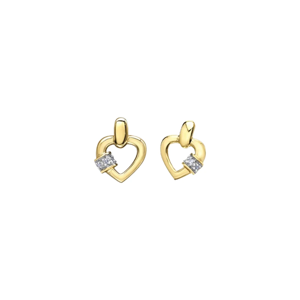 BOUCLES D'OREILLES ''COEUR'' EN OR