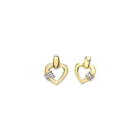 BOUCLES D'OREILLES ''COEUR'' EN OR