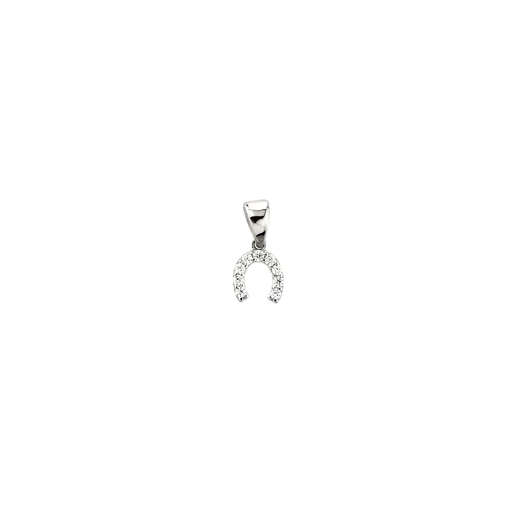 PENDENTIF EN OR 10K- ZIRCON