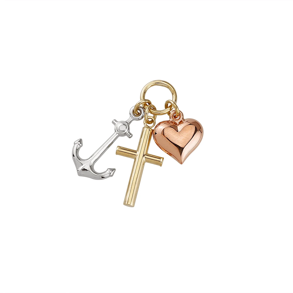 PENDENTIF OR 3 TONS 10K