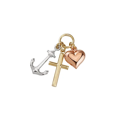 PENDENTIF OR 3 TONS 10K