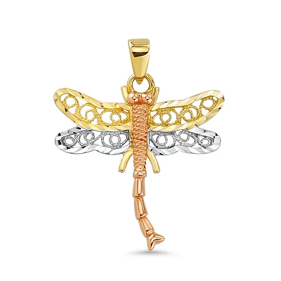 10K GOLD DRAGONFLY PENDANT