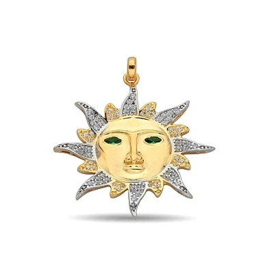SUN PENDANT IN 10K YELLOW GOLD