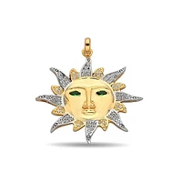 SUN PENDANT IN 10K YELLOW GOLD