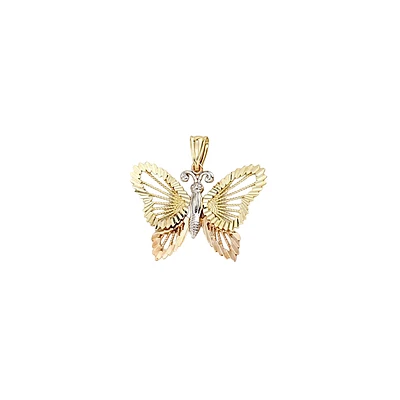 3 TONE 10K GOLD PENDANT