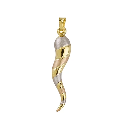 10K 3 TONES GOLD PENDANT