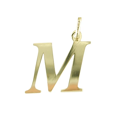 LETTRE M OR JAUNE 10K