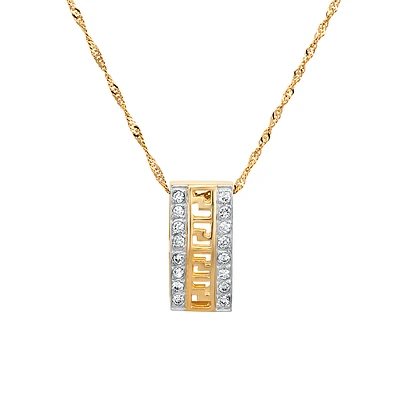 2 TONE 10K GOLD PENDANT