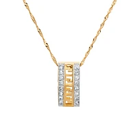2 TONE 10K GOLD PENDANT