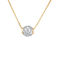 2 TONE 10K GOLD PENDANT