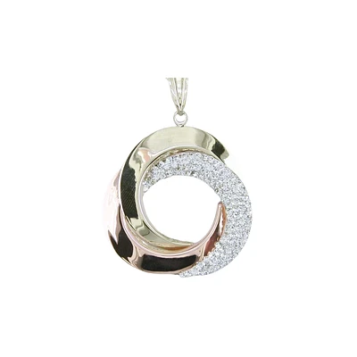 10K 3 TONE GOLD PENDANT