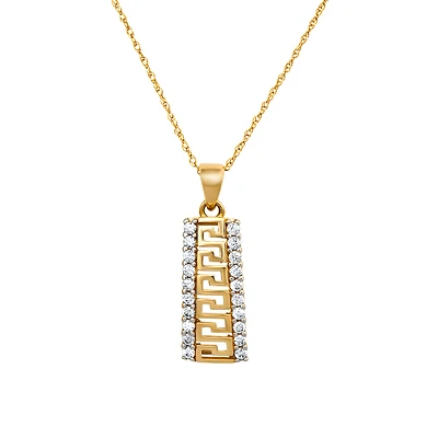 2 TONE 10K GOLD PENDANT