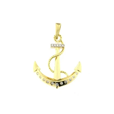 10K GOLD ANCHOR PENDANT