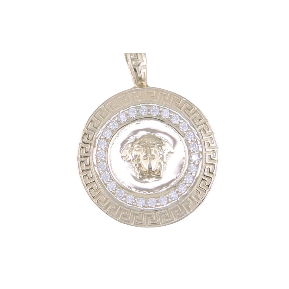 PENDANT IN 10K YELLOW GOLD -RHODIUM