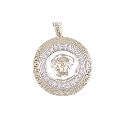 PENDANT IN 10K YELLOW GOLD -RHODIUM