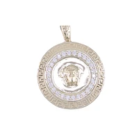 PENDANT IN 10K YELLOW GOLD -RHODIUM