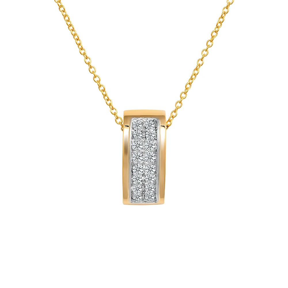 2 TONE 14K GOLD PENDANT