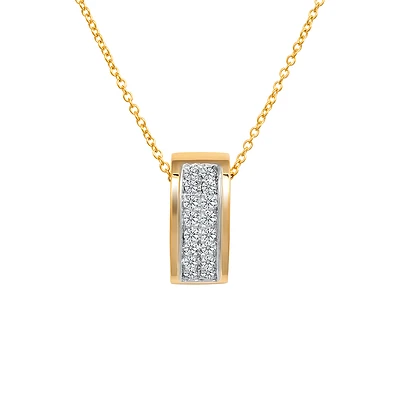 2 TONE 14K GOLD PENDANT
