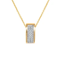 2 TONE 14K GOLD PENDANT