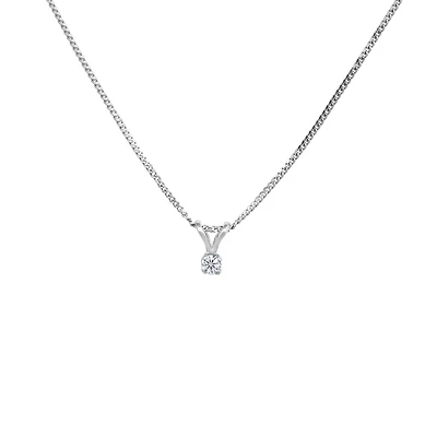 PENDENTIF EN OR BLANC 14K
