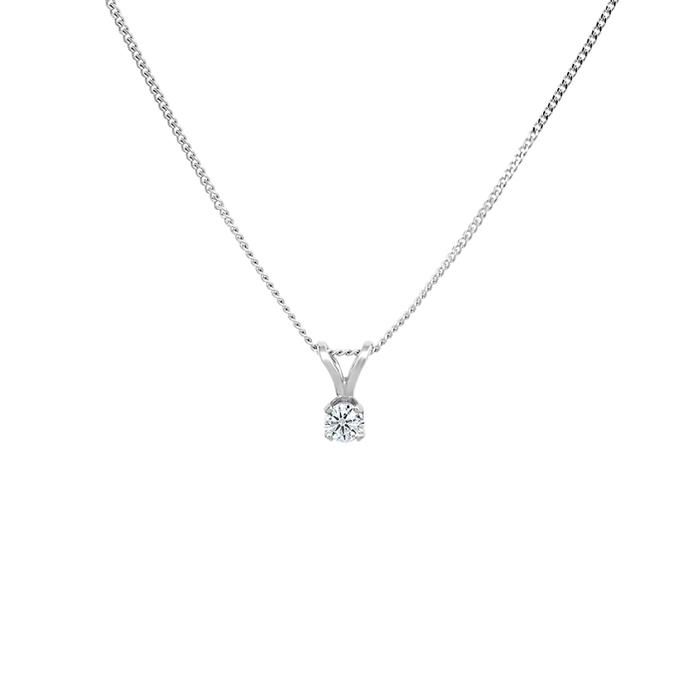 PENDENTIF OR BLANC 14K