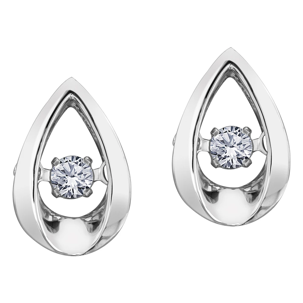WHITE GOLD EARRINGS FOR WOMEN