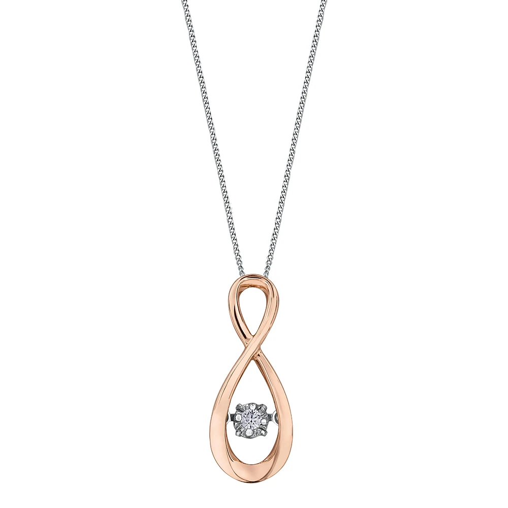 2 TONE 10K GOLD PENDANT FOR WOMEN