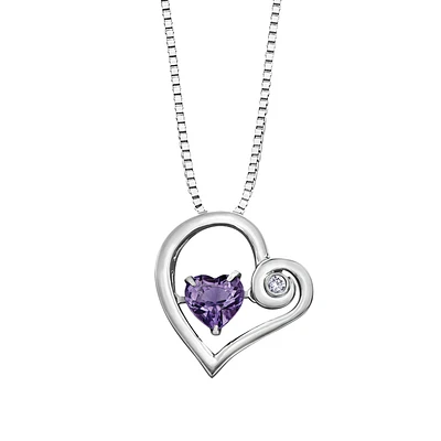 SILVER PENDANT WITH DIAMOND