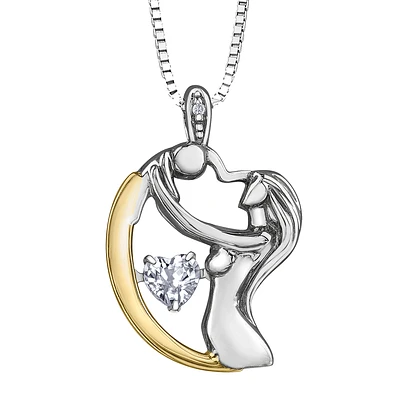 GOLD AND SILVER WOMEN'S PENDANT