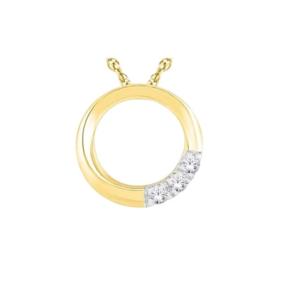 PENDENTIF EN OR 10K AVEC DIAMANTS