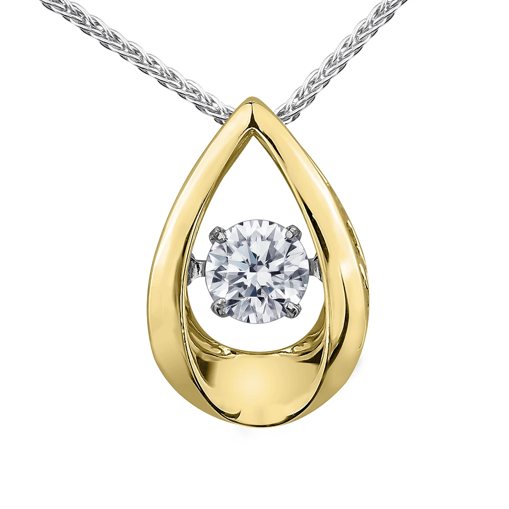PENDENTIF EN OR 10K AVEC DIAMANT