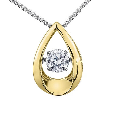 PENDENTIF EN OR 10K AVEC DIAMANT