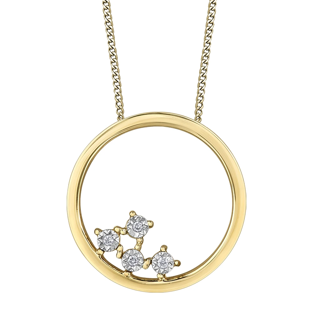 PENDENTIF EN OR 10K AVEC DIAMANTS