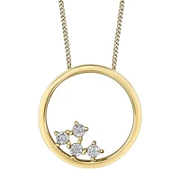 PENDENTIF EN OR 10K AVEC DIAMANTS