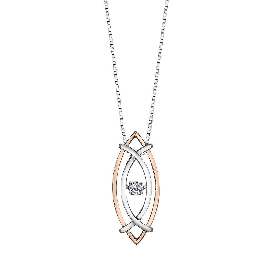 PENDENTIF EN OR 10K AVEC DIAMANT