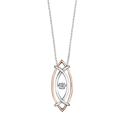 PENDENTIF EN OR 10K AVEC DIAMANT
